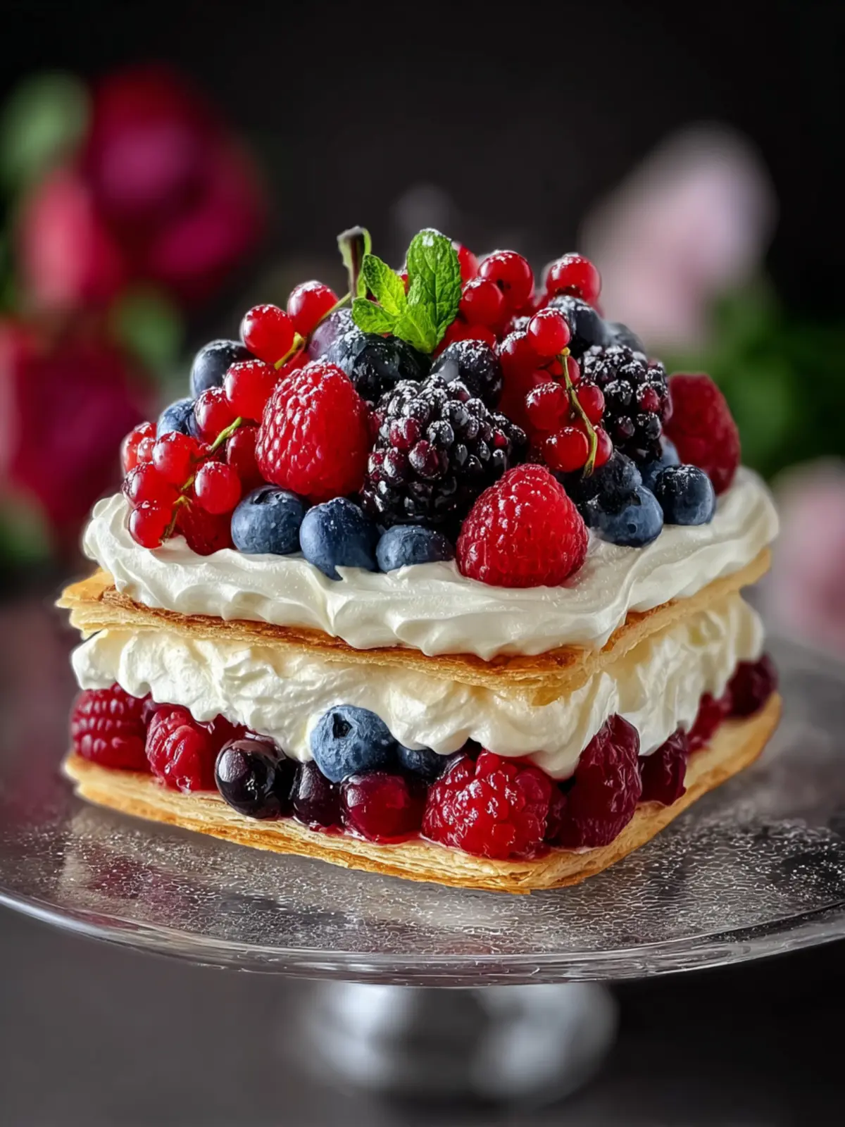 Puff Pastry Berry Cream Cake: Effortless Elegance in Every Bite First Image