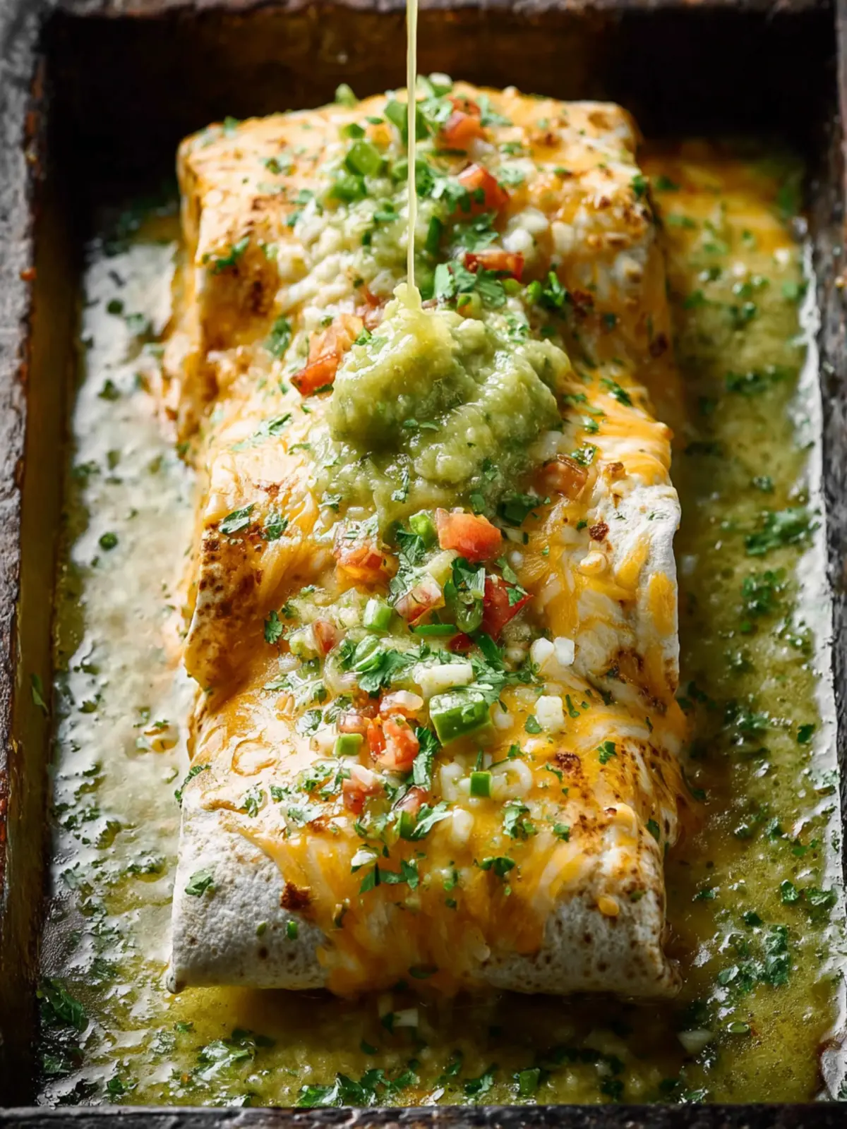 Smothered Burrito Recipe with Green Chile Sauce First Image