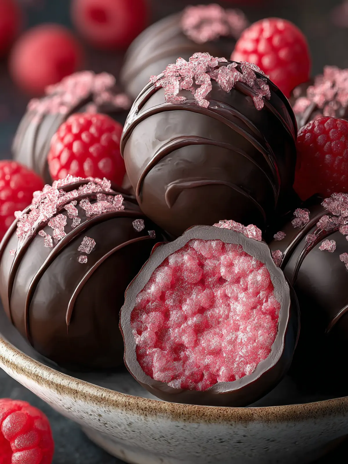 Irresistible Chocolate Raspberry Truffles Bites Recipe First Image
