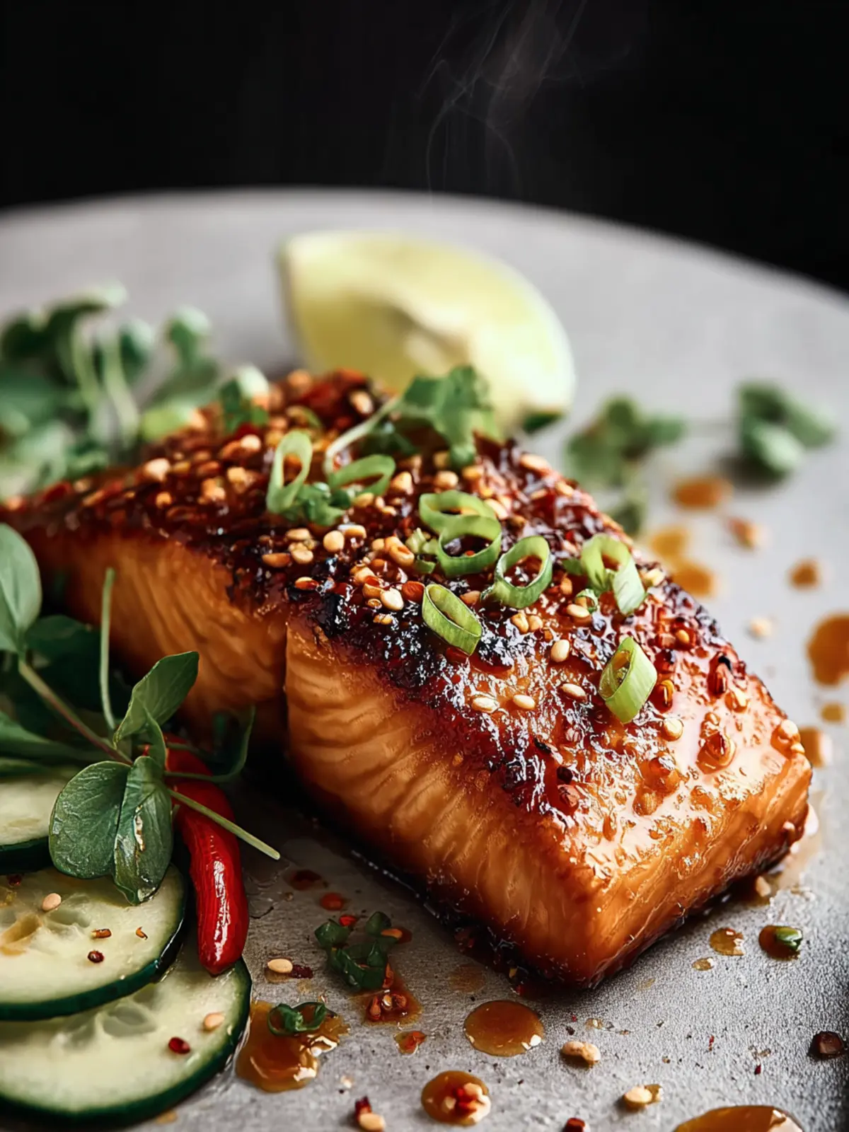 Irresistible Sweet & Spicy Glazed Salmon Recipe First Image