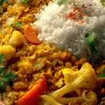 Delightful Cabbage & Lentil Vegetable Curry with Rice First Image