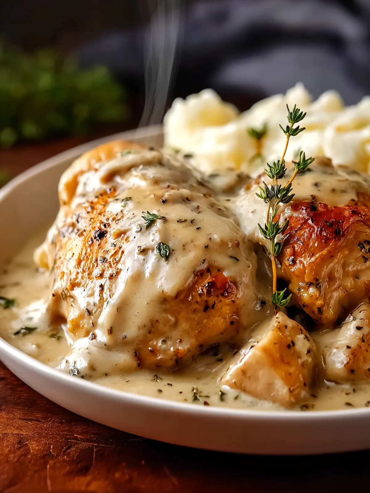 Slow Cooker Creamy Chicken & Gravy First Image