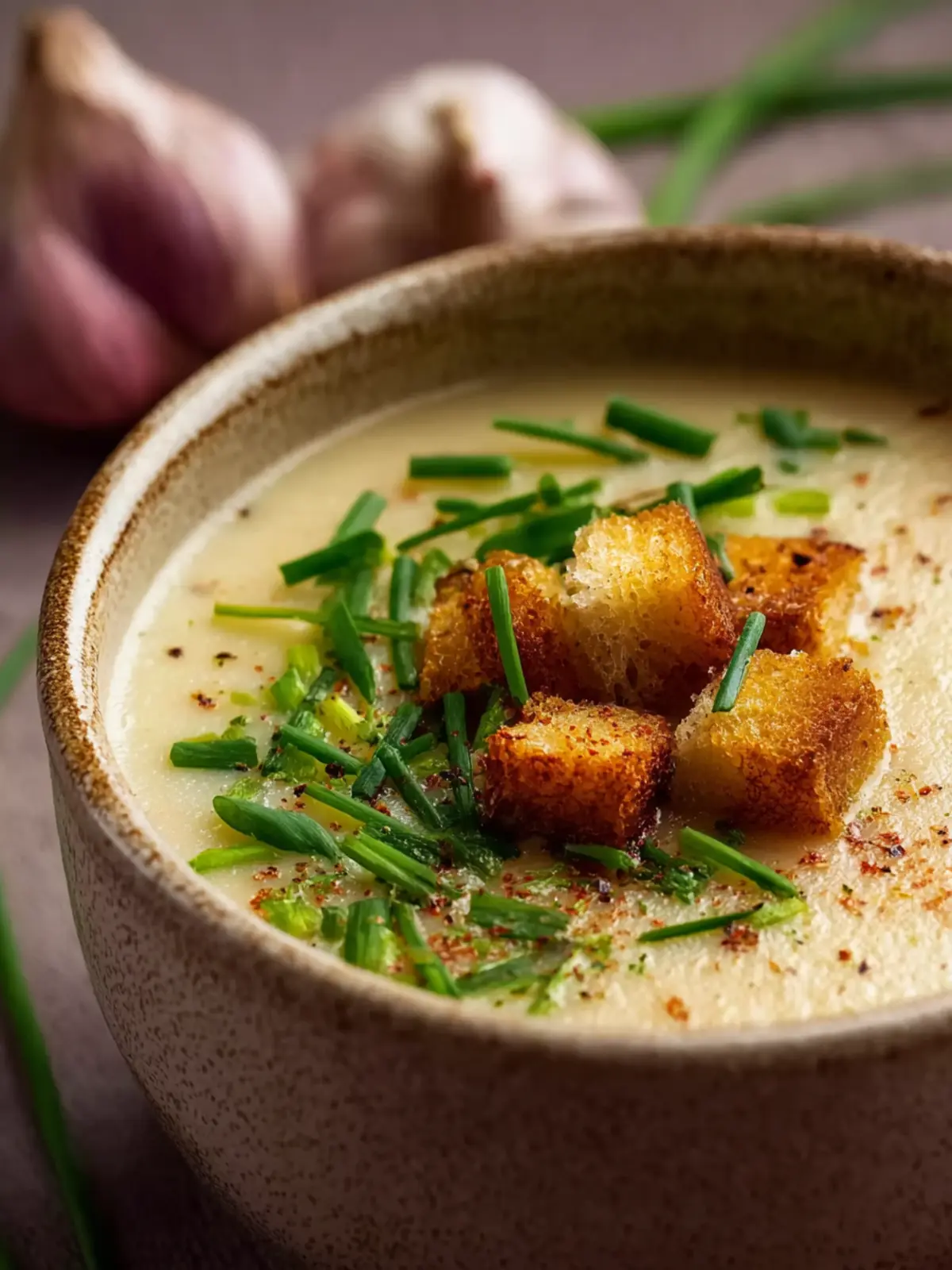 Creamy Czech Garlic Soup First Image