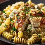 Crockpot Garlic Parmesan Chicken Pasta First Image