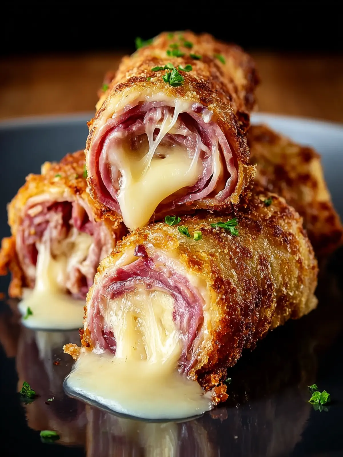 Keto Crispy Reuben Roll-Ups First Image