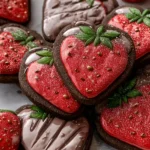 Decadent Chocolate Strawberry Cutout Cookies Recipe First Image