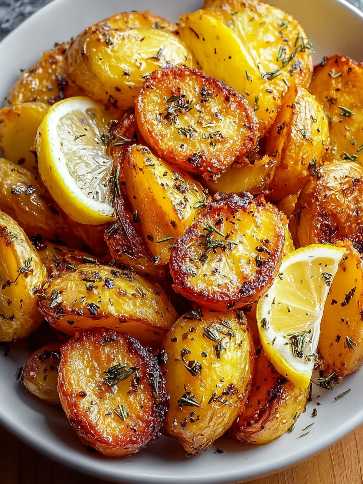 Simple Crispy Greek Lemon Potatoes First Image