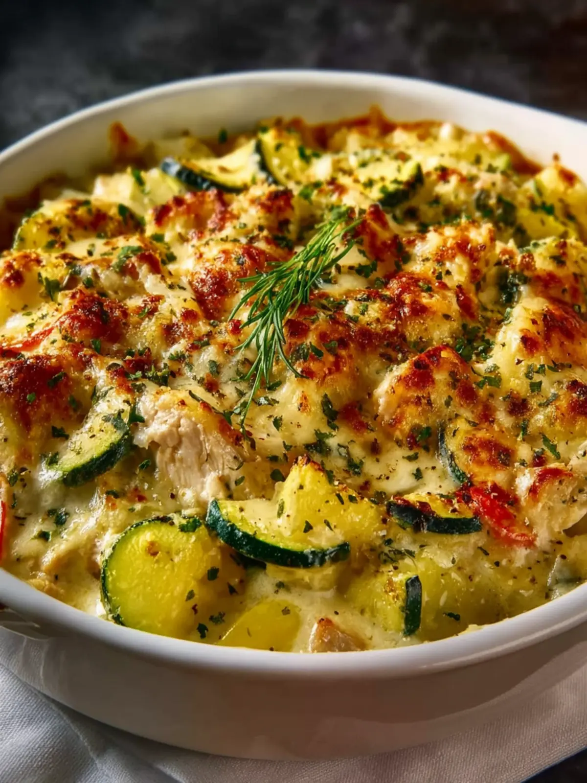 Rotisserie Chicken Zucchini Casserole First Image