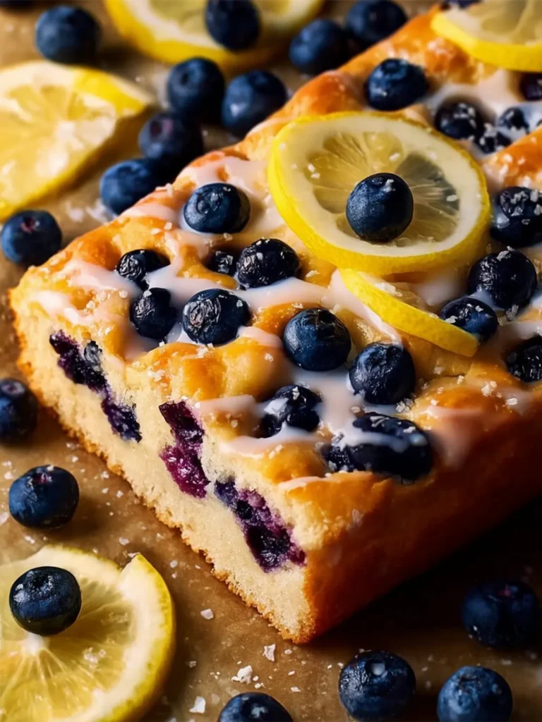 Lemon Blueberry Focaccia Bread First Image