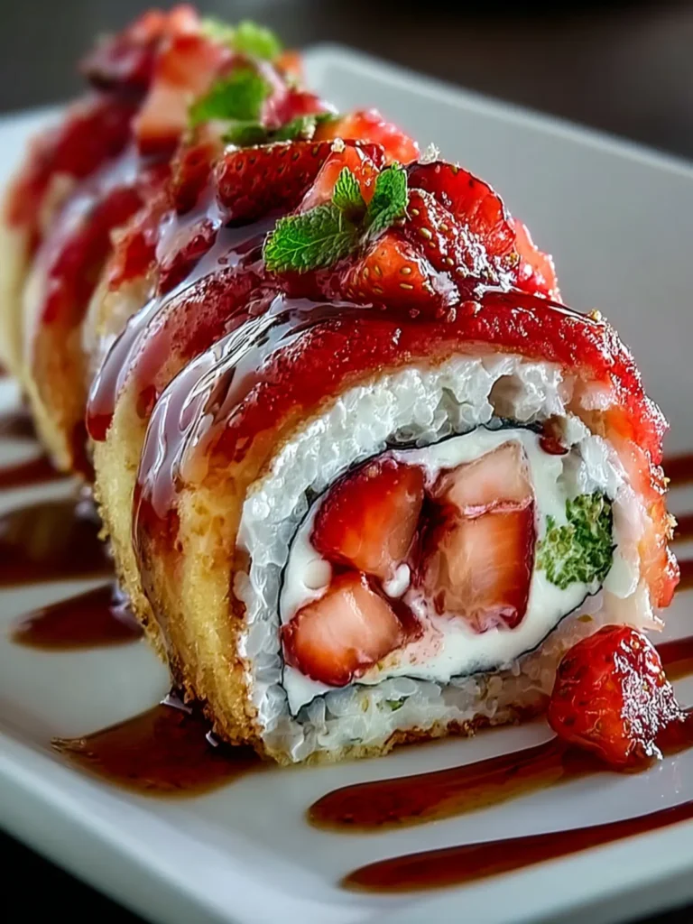 Irresistible Strawberry Shortcake Sushi Roll Recipe First Image