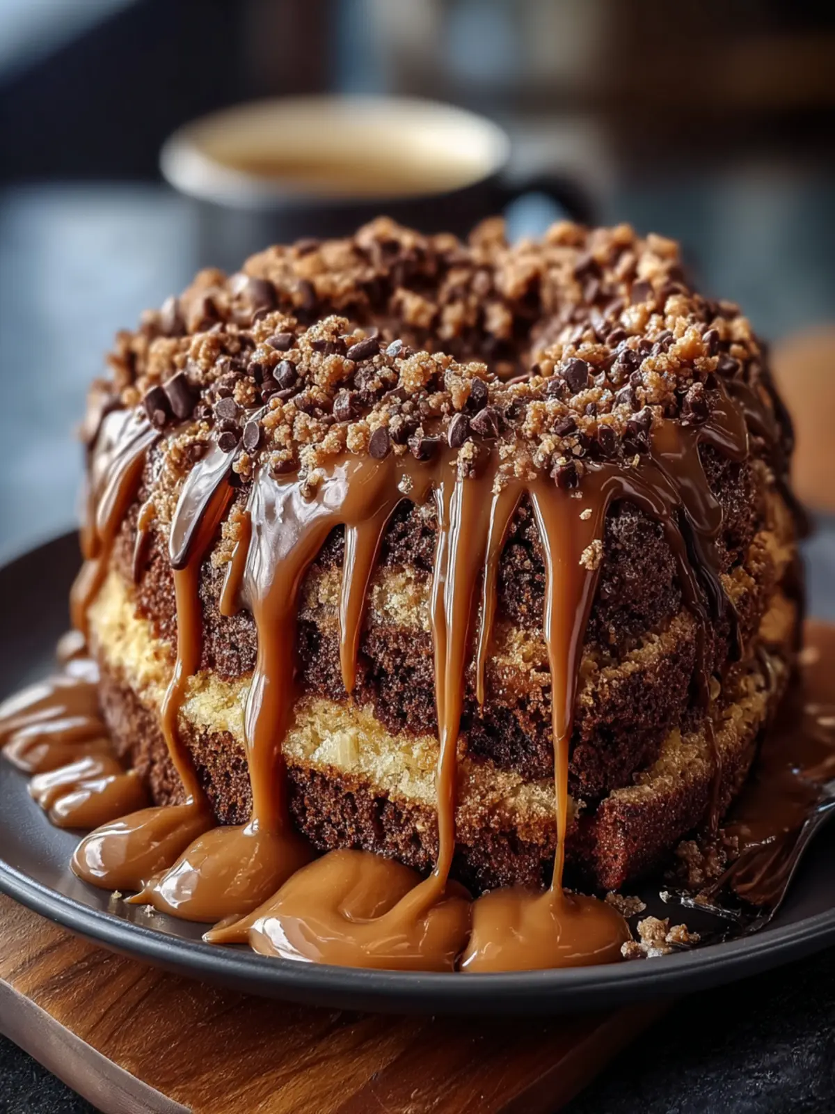 Chocolate Caramel Coffee Cake – Rich, Moist & Bakery-Style First Image
