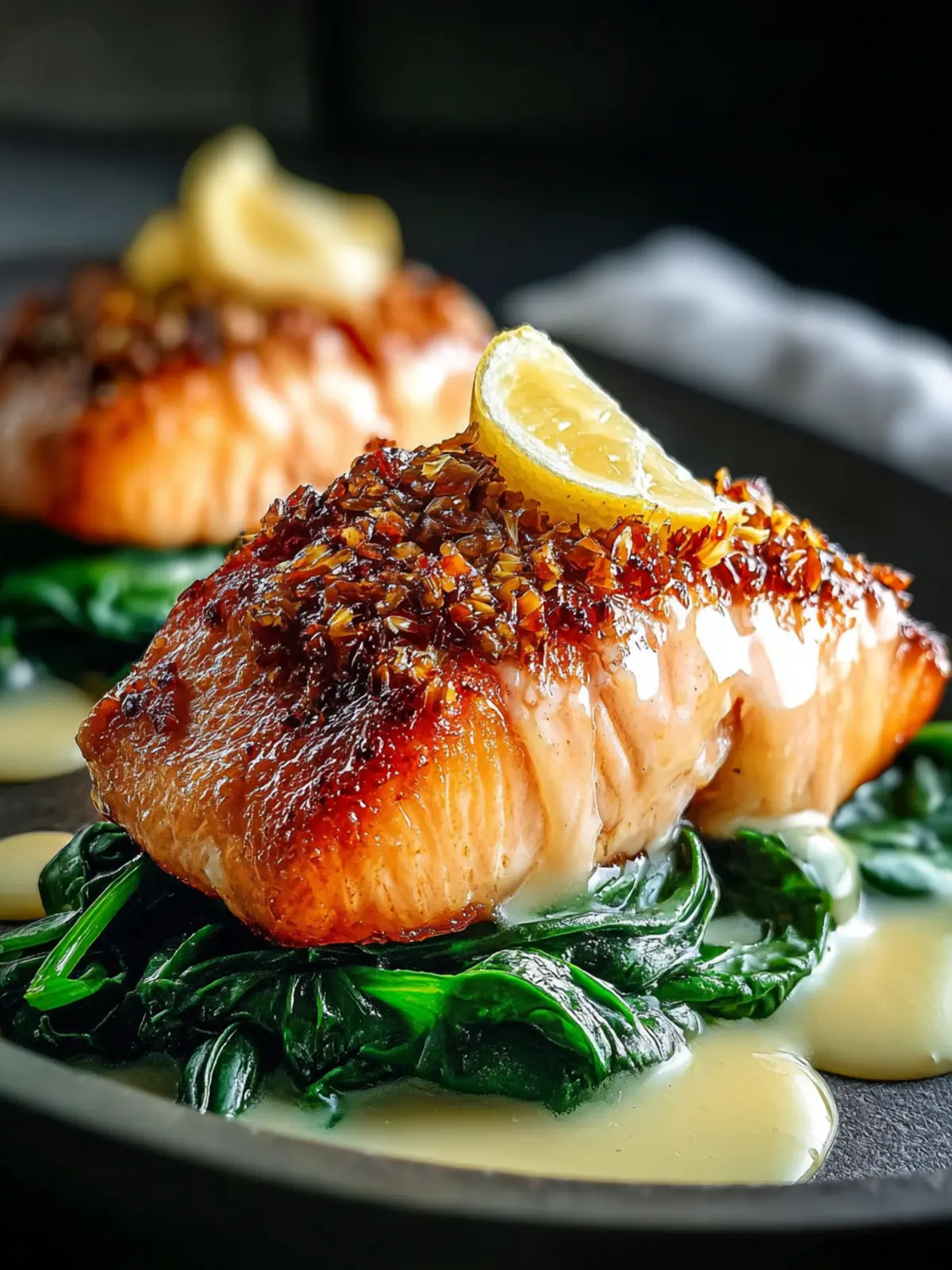 Delightful Baked Salmon Spinach Recipe for a Cozy Meal First Image