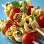 Delicious Caprese Tortellini Skewers: Perfect Snack Packs! First Image