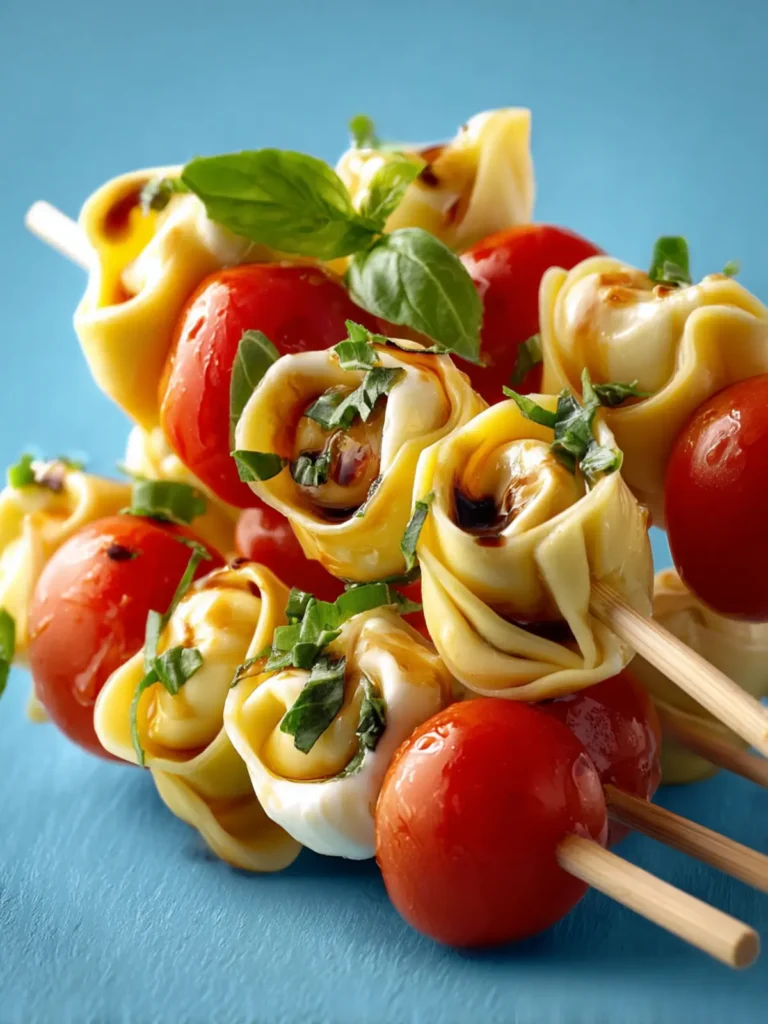 Delicious Caprese Tortellini Skewers: Perfect Snack Packs! First Image