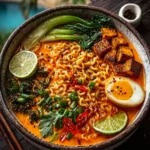 Easy Vegan Thai Red Curry Ramen First Image