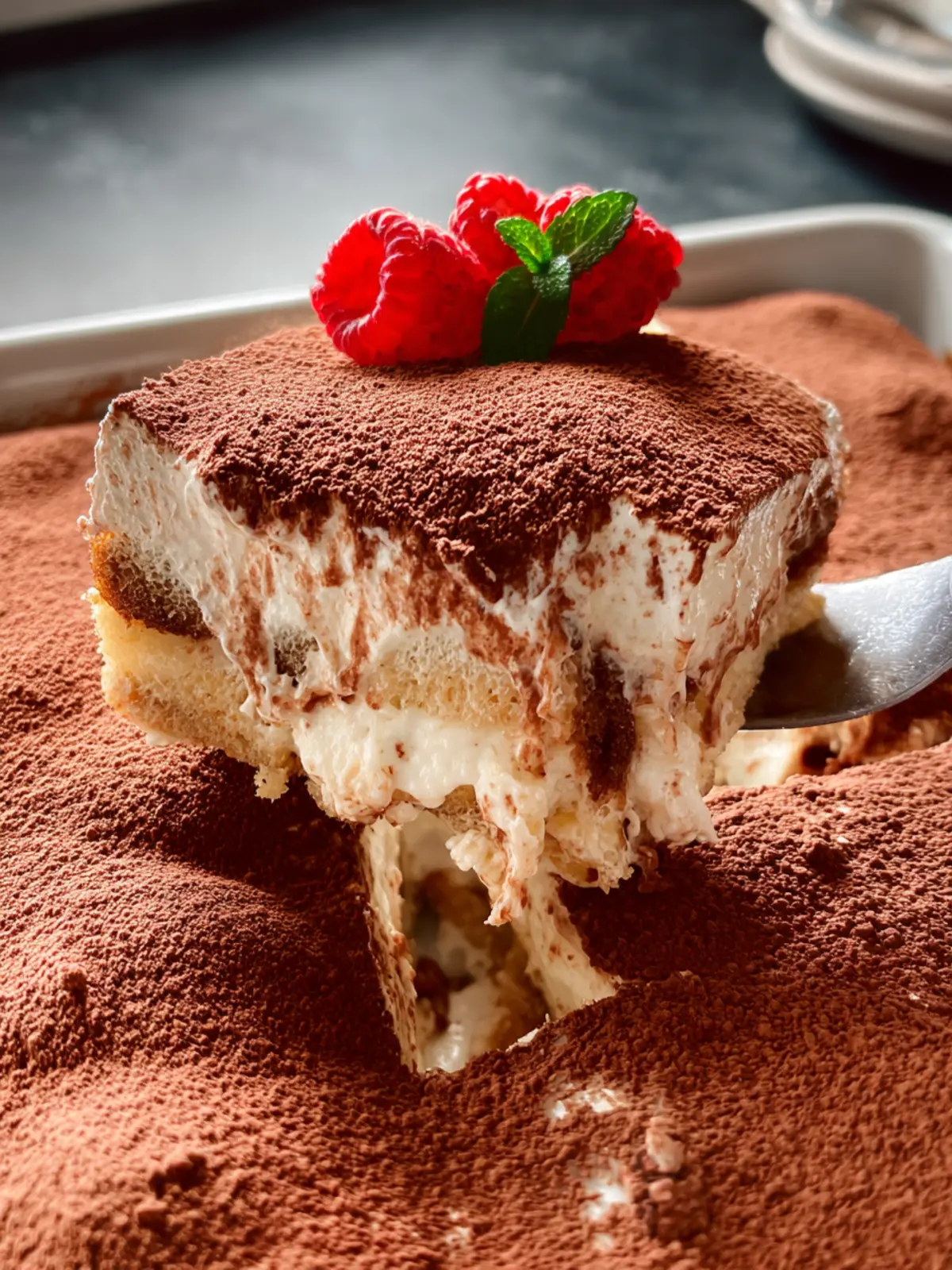 BEST Tiramisu Poke Cake First Image