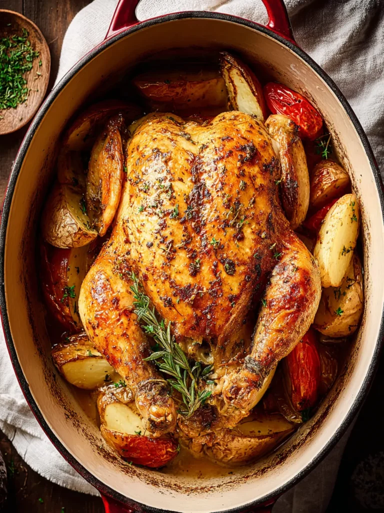 dutch oven roast chicken First Image
