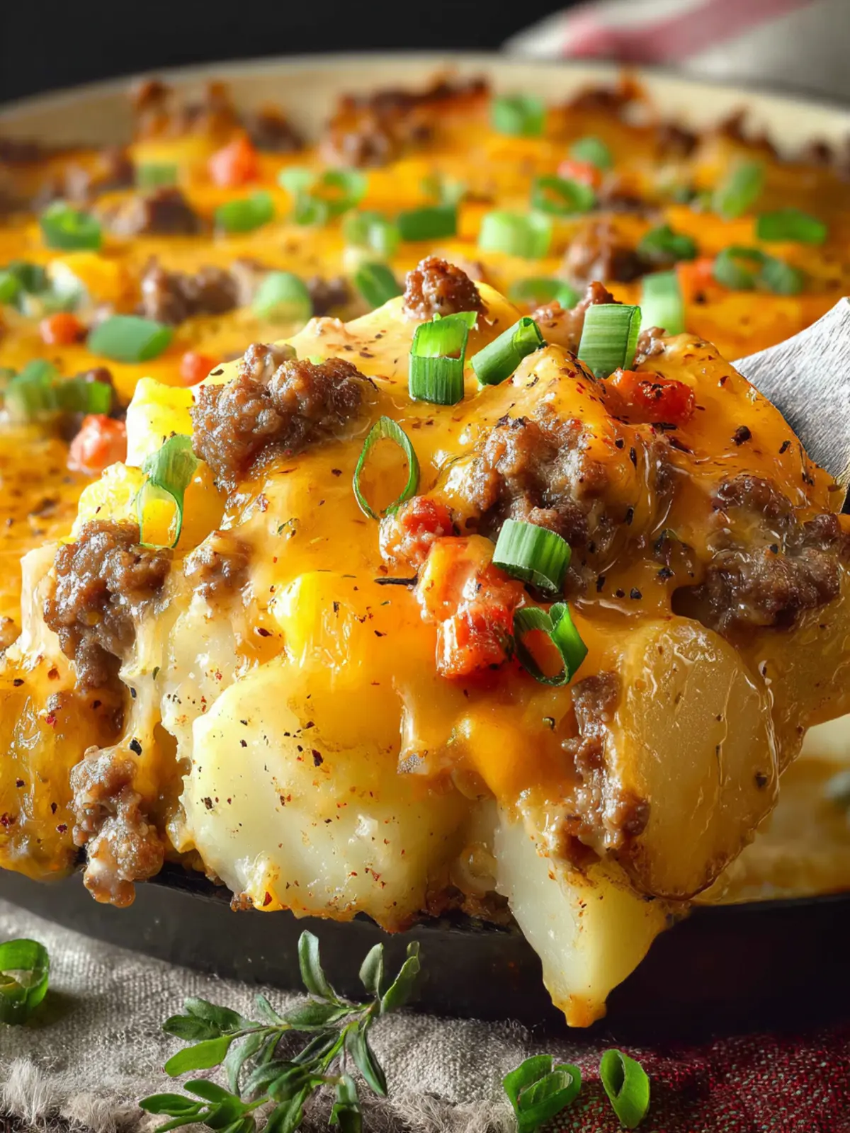 Cheesy Hamburger Potato Casserole First Image