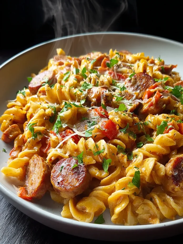 20-Minute One-Pot Creamy Cajun Sausage Pasta First Image
