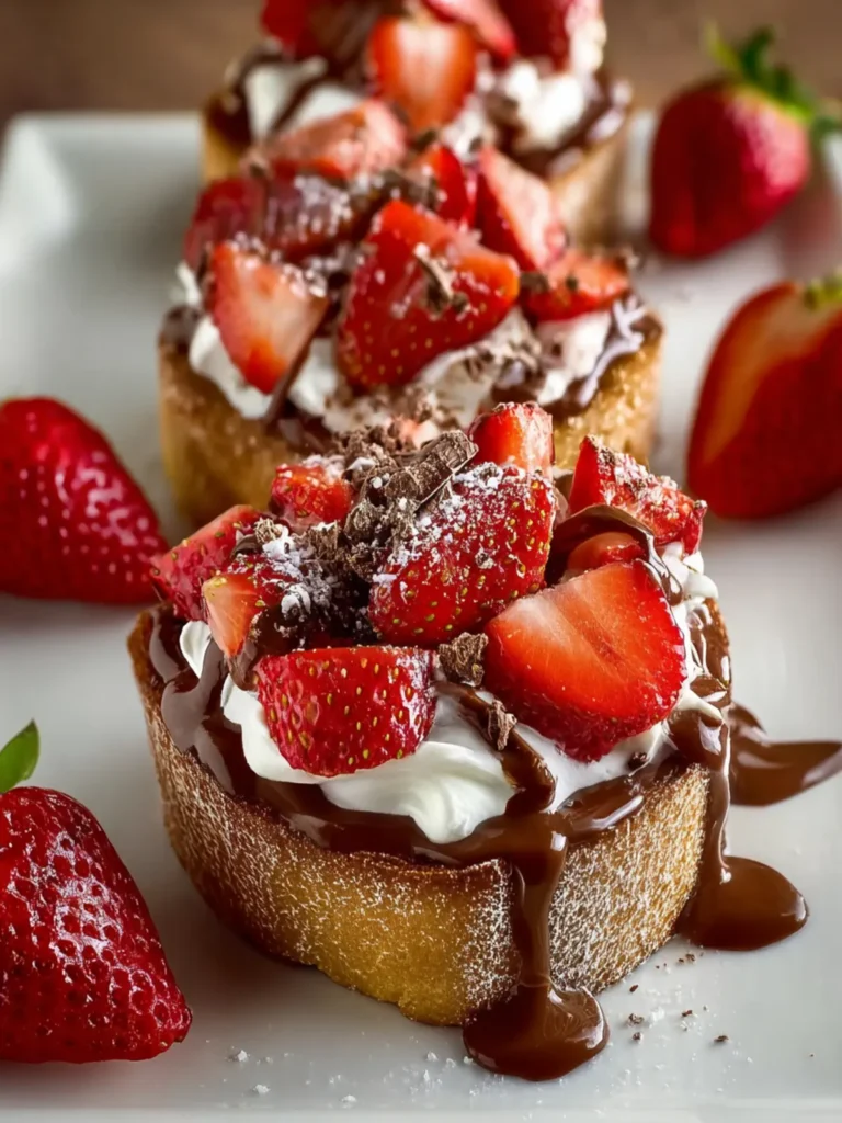 Ultimate Chocolate Strawberry Bruschetta Dessert Delight First Image