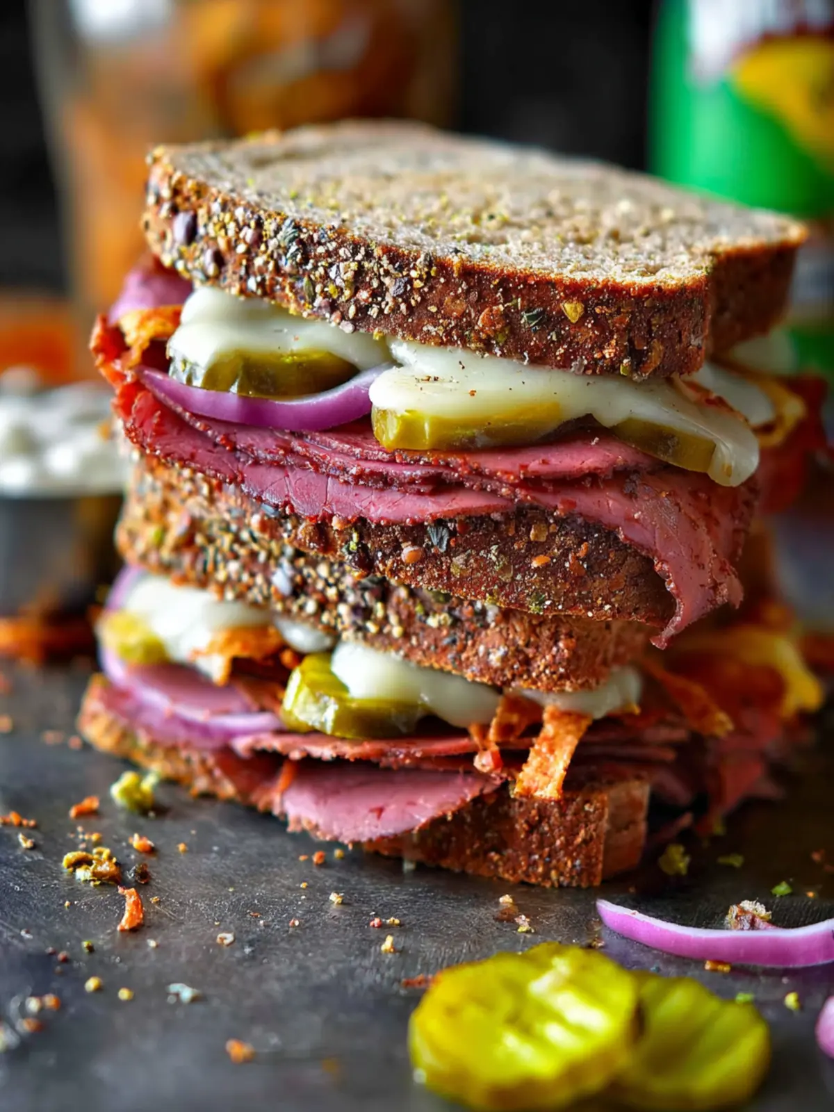 Slow Cooker Pastrami Sandwich First Image
