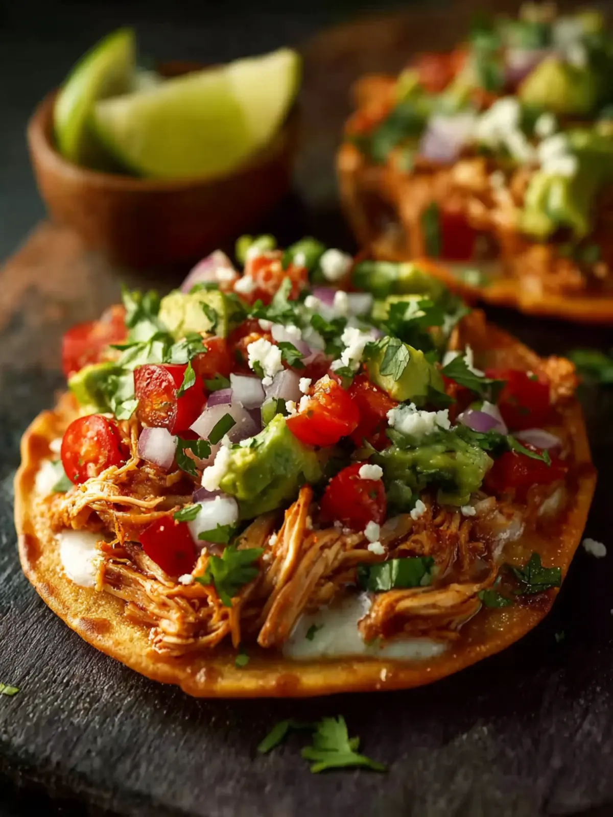 Mexican Rotisserie Chicken Tostadas First Image