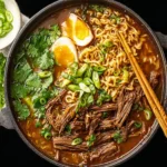 One Pot Shredded Beef Ramen First Image