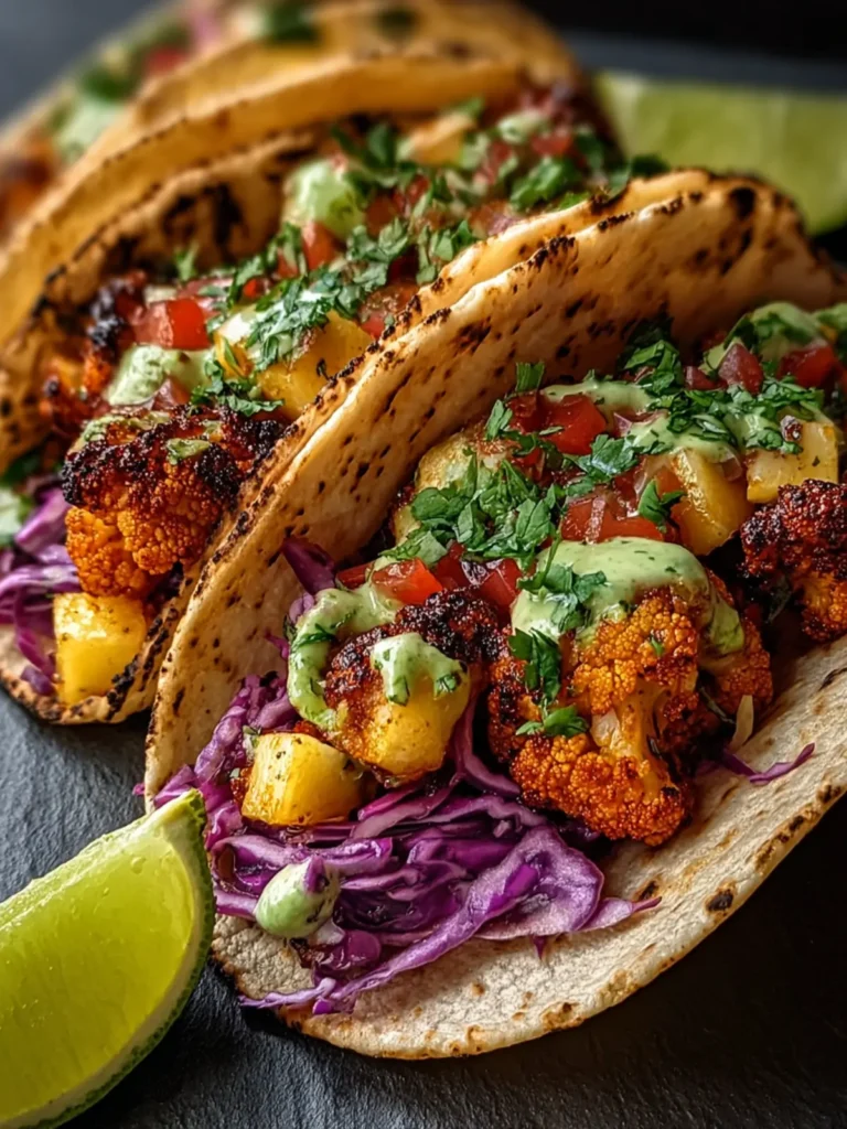 Vegan Smoky BBQ Cauliflower Tacos First Image