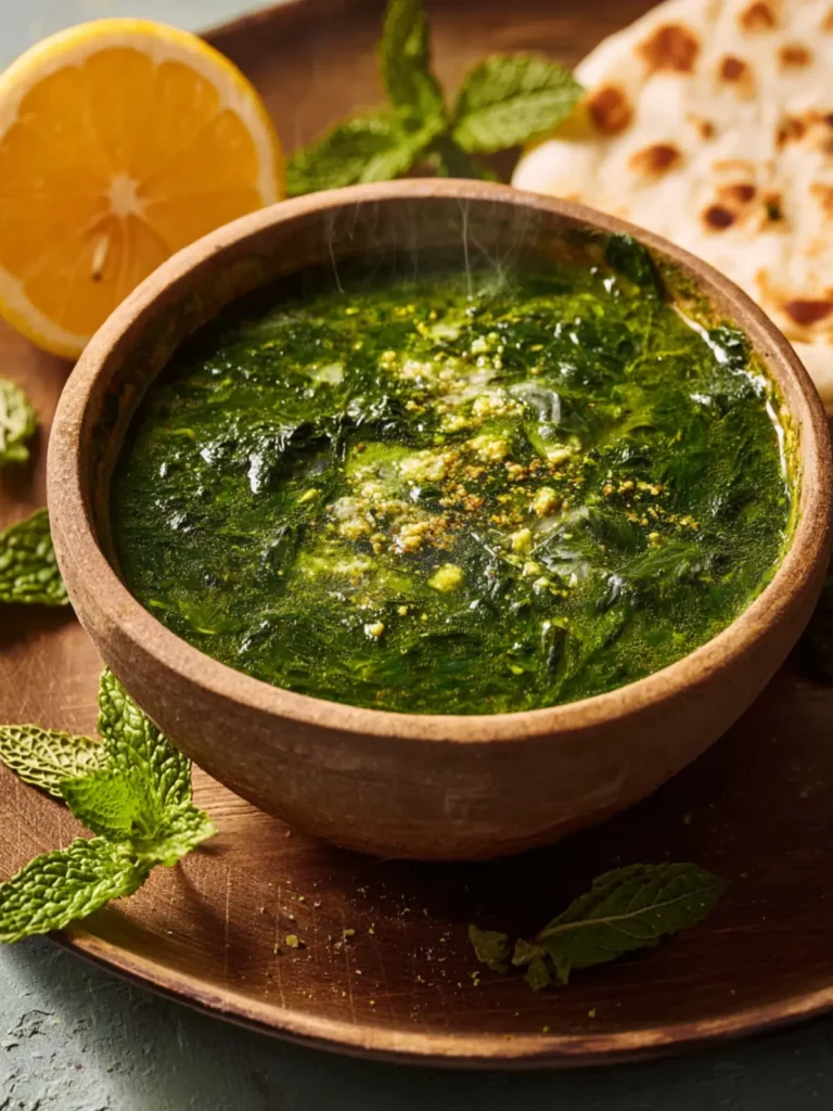 Authentic Molokhia (Egyptian Jute Mallow Soup) First Image