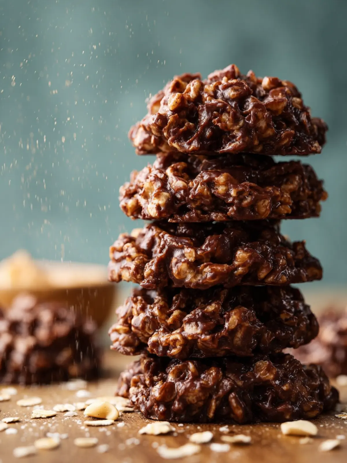 Chocolate Peanut Butter No Bake Cookies First Image
