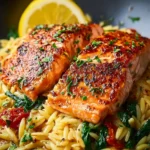 Salmon Lemon Orzo First Image