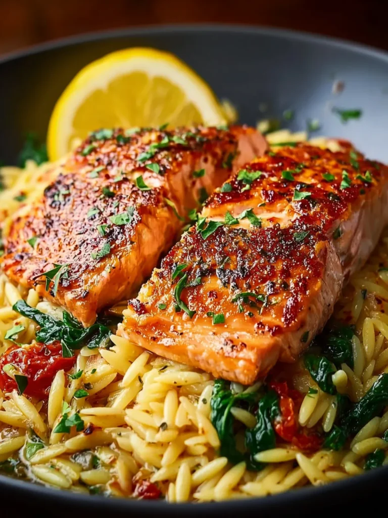 Salmon Lemon Orzo First Image