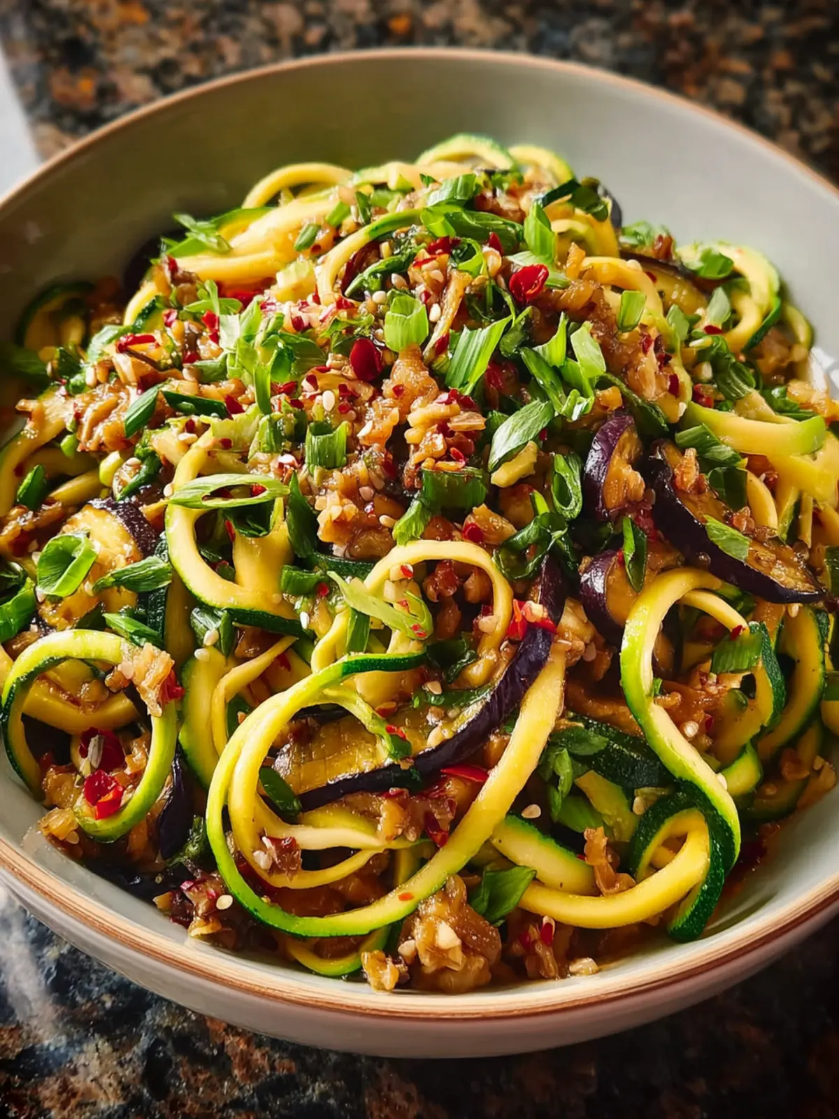 Eggplant Zucchini Noodle Salad: A Bright, Crunchy Delight!