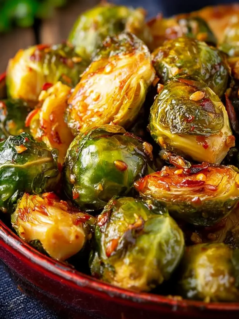 Sweet Chili Roasted Brussels Sprouts First Image