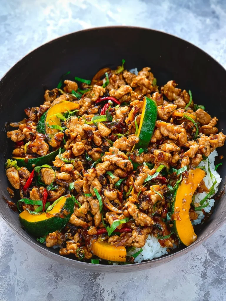 Asian Ground Chicken Stir Fry First Image