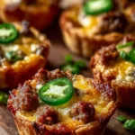 Spicy Sausage Jalapeño Cheese Tarts First Image
