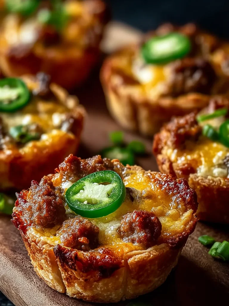 Spicy Sausage Jalapeño Cheese Tarts First Image
