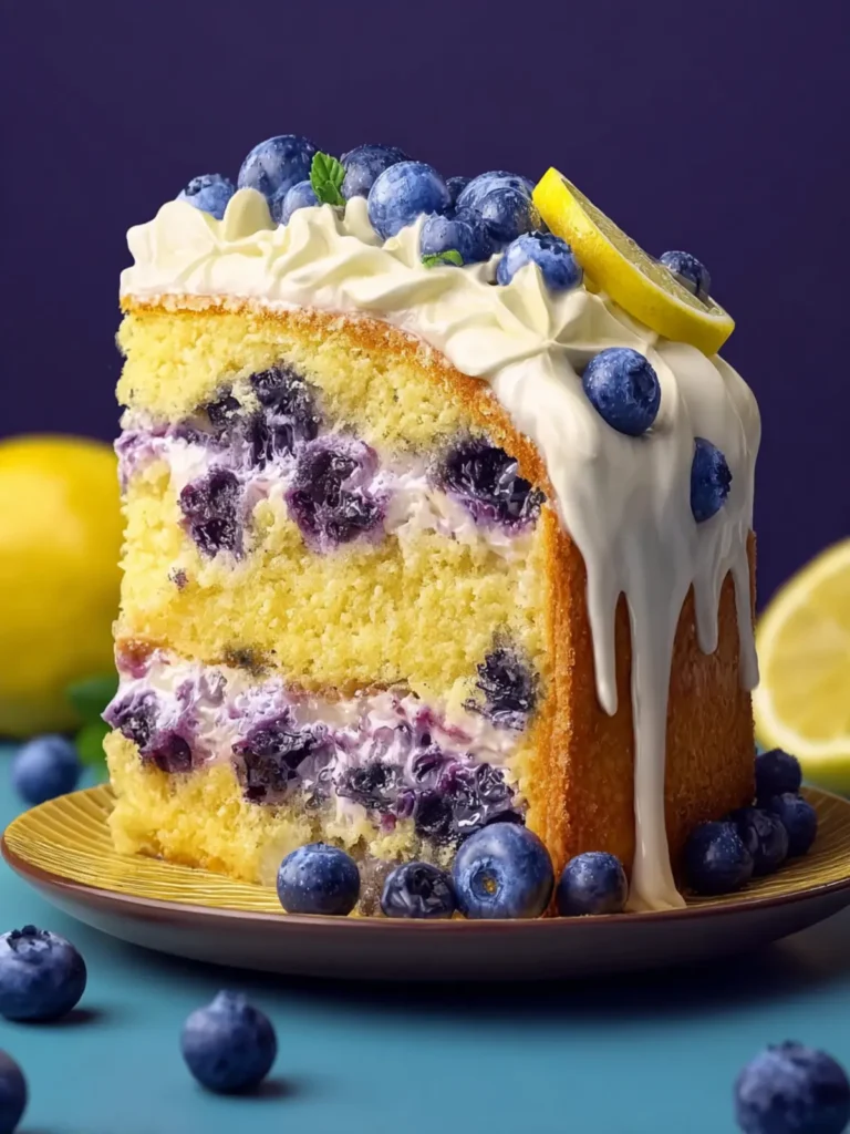 Sweet Lemon Blueberry Cake First Image